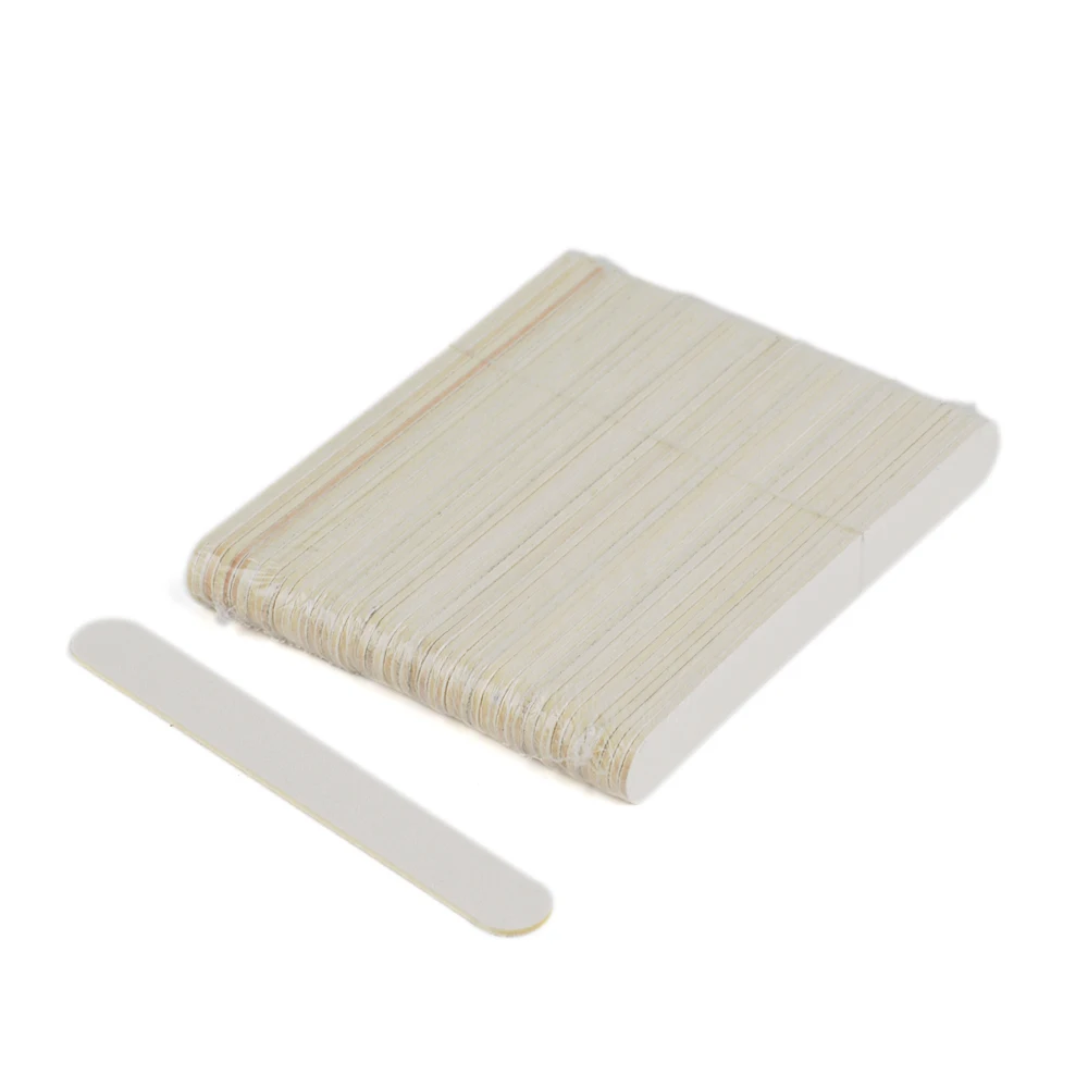 5000Pcs/Case Home Use Nail Filer Manicure File White Nail File Disposable Mini Wooden Zebra Nail File