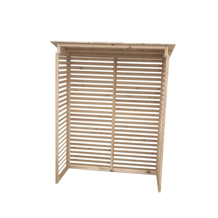 Outdoor air conditioner cover decorative conditioner protect cover wooden air condition cover