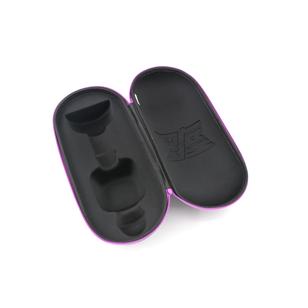 Embossed Logo Portable Microphone Carry Box Custom Logo Black Electronic Mic Storage Box