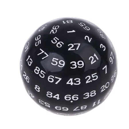100 Sides Toy ball Polyhedral Dice  Multi Sided Acrylic Dices for Table Board Role Playing Game Bar Pub Club Party