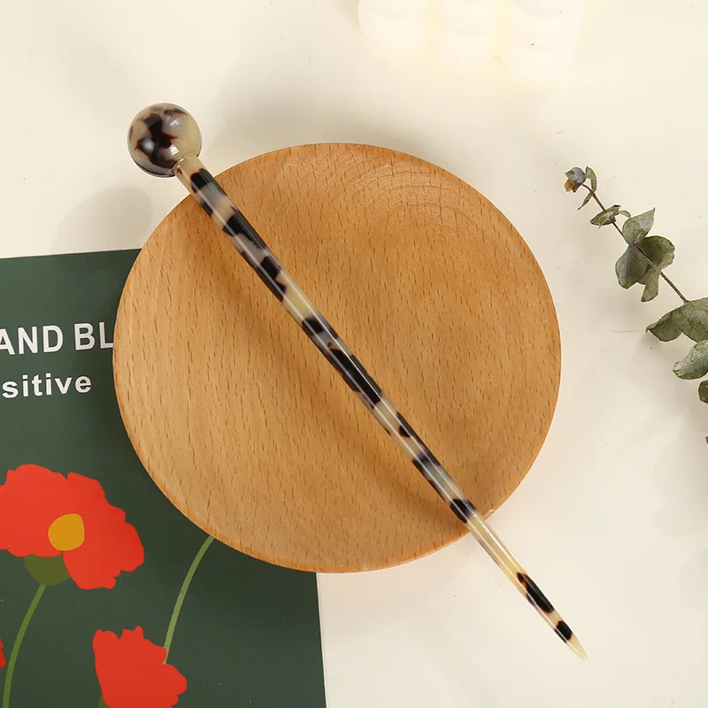 Acetate Thick Luxury Hair Stick Wand Chinese Traditional Hairpins Acid Korean Chopsticks Girls