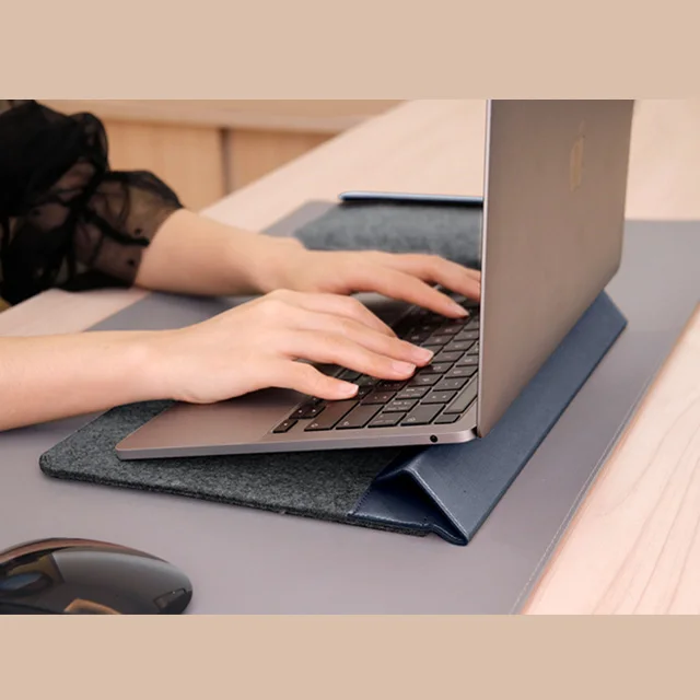 Профессиональная 14 дюймовая Экологически чистая кожаная сумка премиум-класса из войлока сумка для хранения 2 в 1 Набор