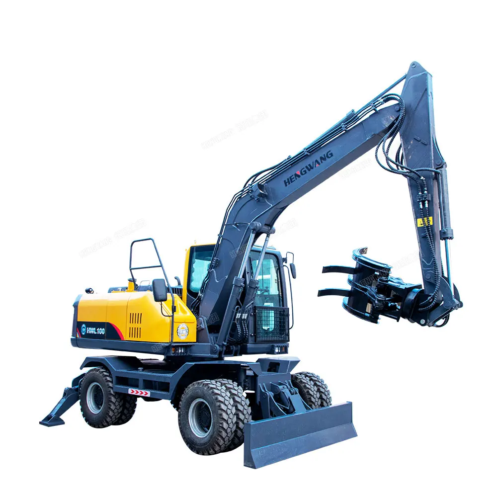 HENGWANG Brand Wheeled Digging Machine Large Size Hydraulic Wheel Excavator