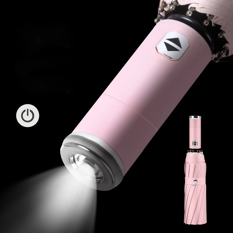 High Class Wholesale Windproof Folding Automatic Open Close Luxury Led auto Umbrella