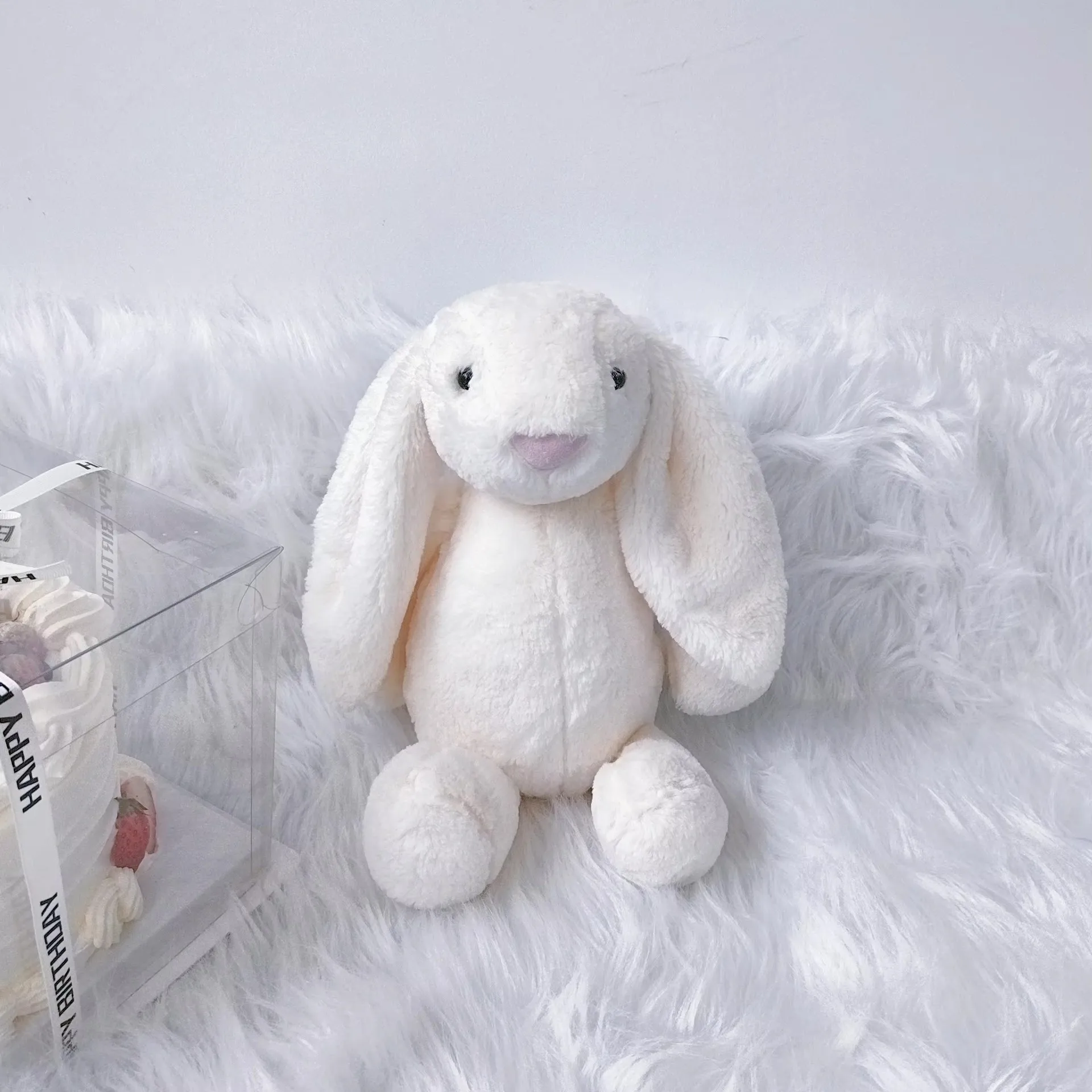 Greenmart Easter Rabbit Plush Toy Cute Stuffed Animal  Bunny Plush Toy Floppy Ears for Babies Holiday Gift