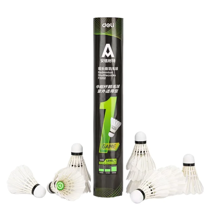 Deli High Quality F2202 Badminton Racket Goose Feather Cork Super Durability Sport Training Competition Class Wholesale