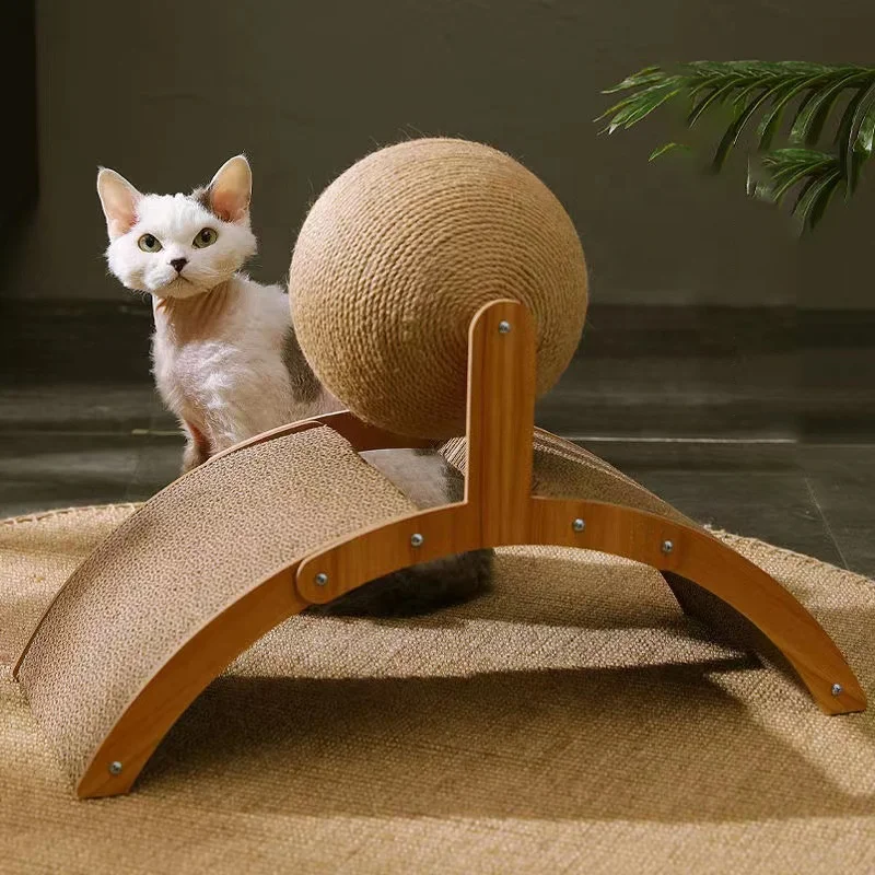 Wholesale Cardboard Pet Products New Design Ferris Wheel Sisal Cat Scratcher Cardboard