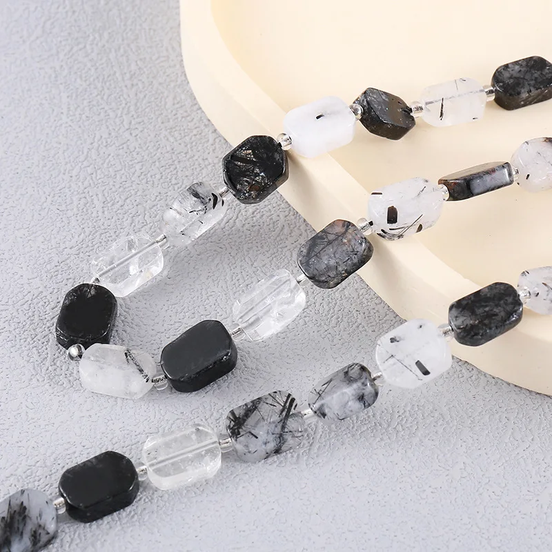 8*12MM Natural Lapis Tiger Eye Stone Beads Semi-finished Loose Beads For Jewelry Making