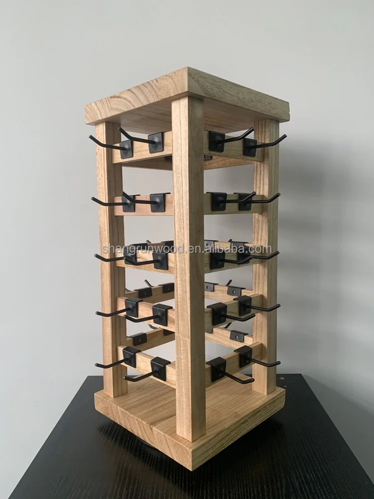 Factory Direct Wholesale Storage Rotating Jewelry Wooden Bracelet Display Stand