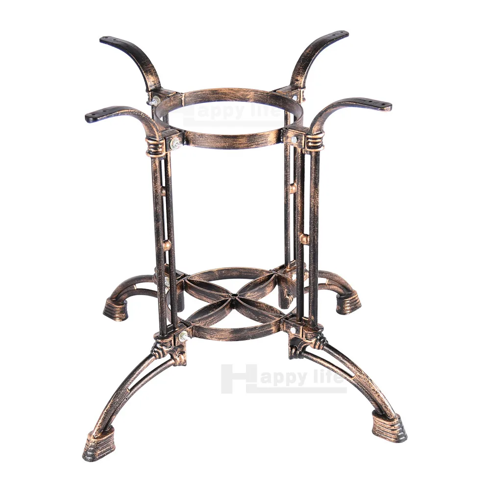 Bronze restaurant wrought cast iron table base for marble