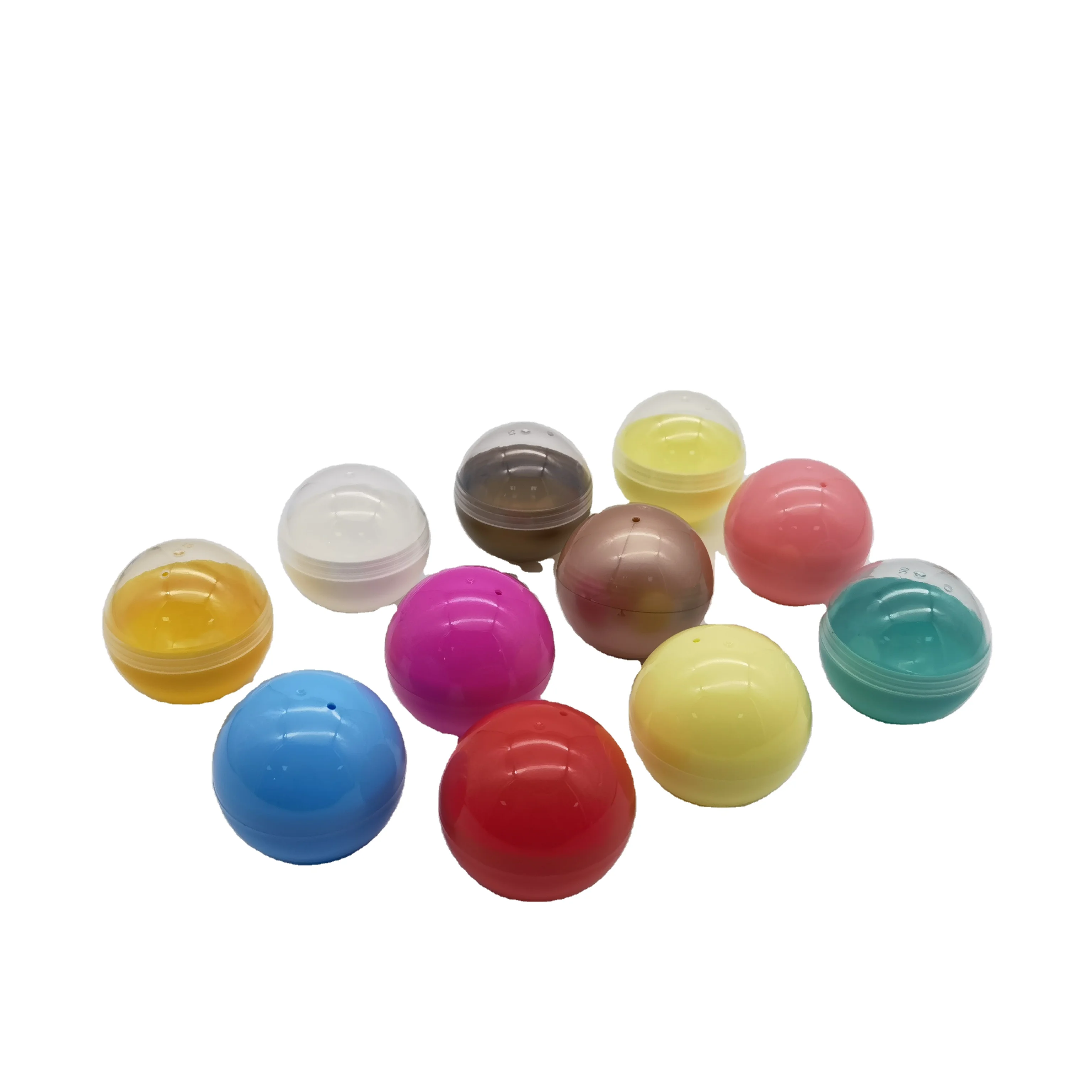2-inch or 50 mm or 5cm Factory Sell Half Transparent and Half Colors Toy Capsule Ball Vending Machine Toy Plastic PP Capsule