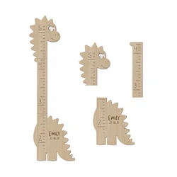 Pafu Wooden Dinosaur Kids Growth Chart Ruler