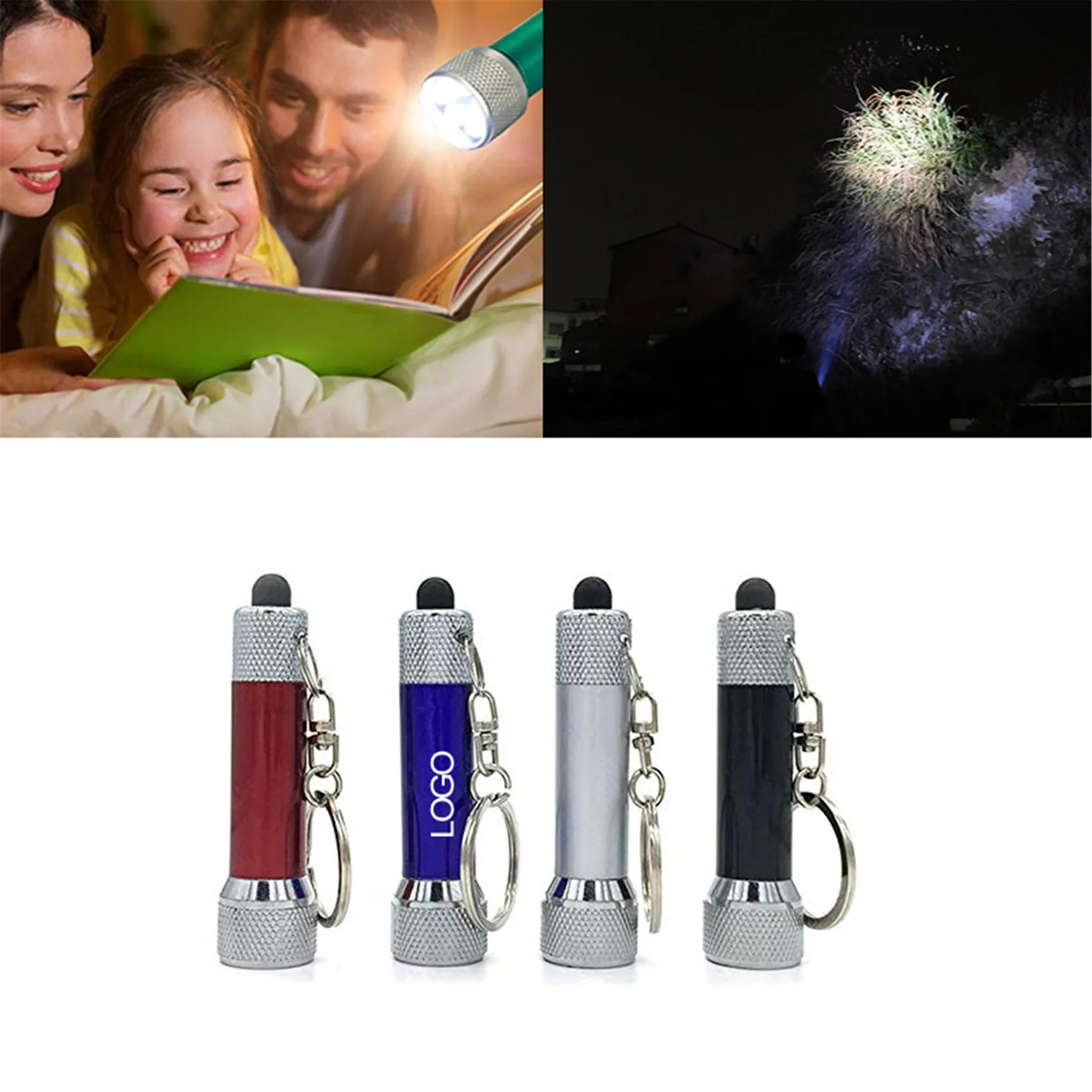 OEM Custom Logo Led Mini Flashlights Aluminum Alloy Key Chain Flashlight Pocket Flashlight