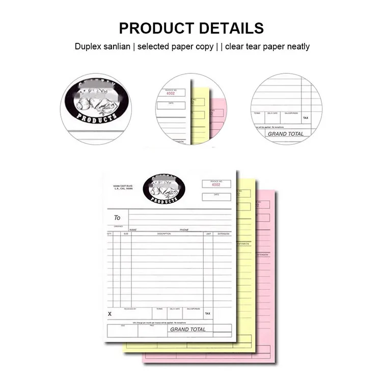 Manufacturer 3Plys Continuous Feed Carbonless Computer Paper Ncr Paper Form Copy For Invoice