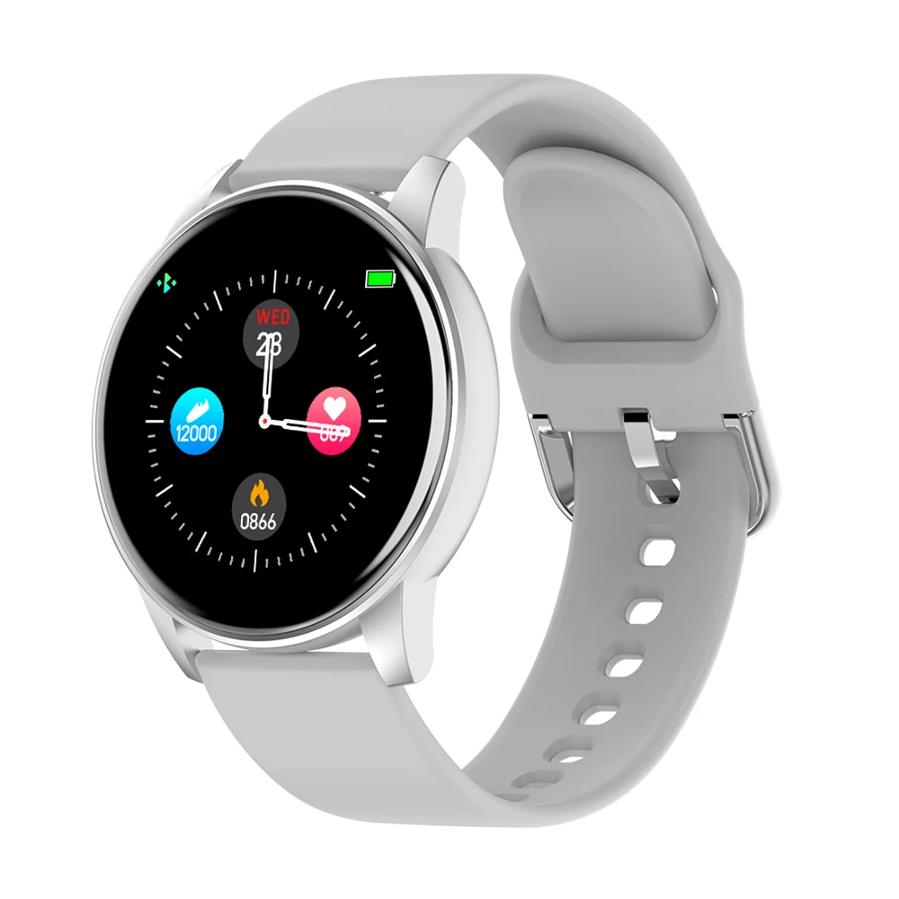 
High Quality Wholesale Price Flexible Smartwatch Heart Rate Blood Pressure Monitor Round Touch Smart Watch For iPhone Android 