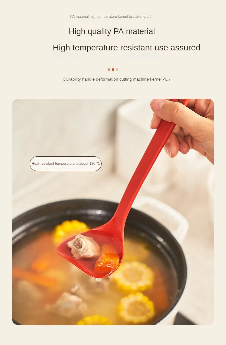 Vertical Measuring Spoon With Scale, Long-Handle Spoon, Multi-Function Spoon Household Spoon Nylon Cooking Spoon