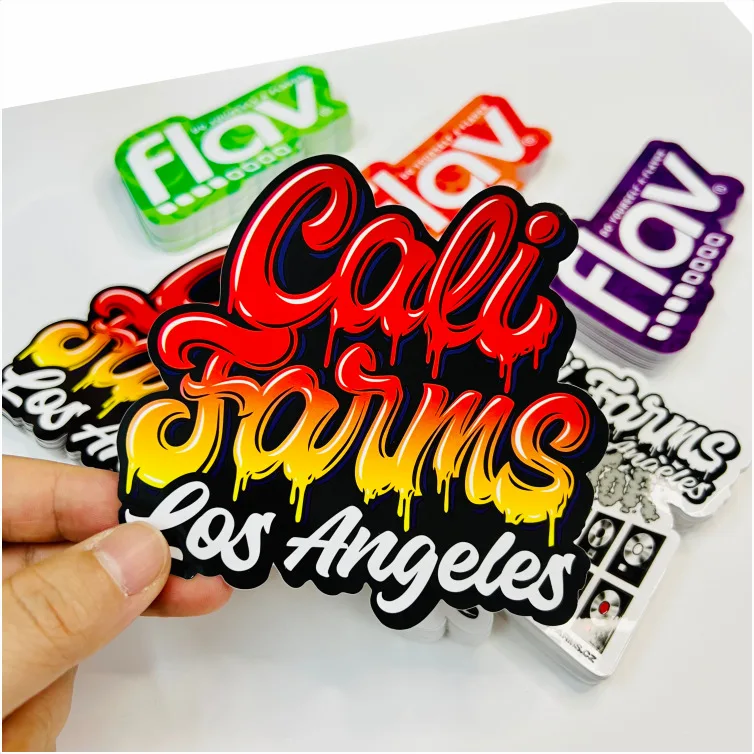 Uv Proof Waterproof Pvc Vinyl Brand Printing Stickers Sheets Die Cut Adhesive Logo Custom Sticker