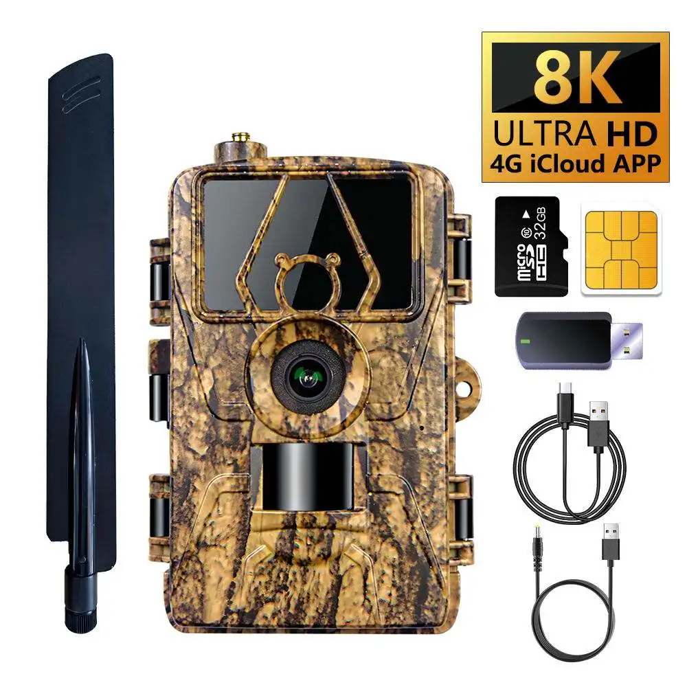 PR801LTE 60MP  4G Trail Camera 8K digital hunting camera  940nm no glow IR light