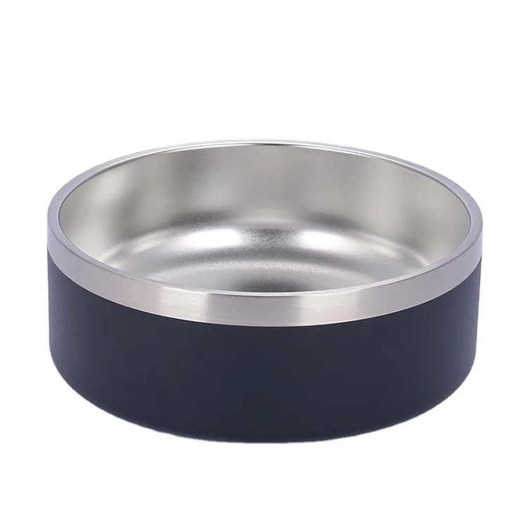 Pet Feeding Durable Custom LOGO Printing Vacuum Insulated Stainless Steel Dog Bowl