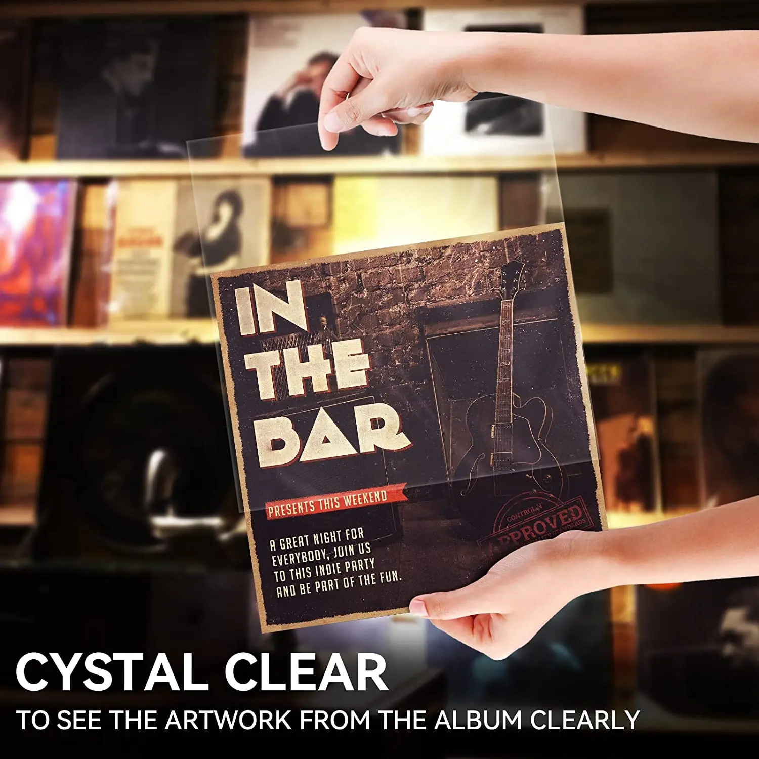 50 Pack Clear Polypropylene 3 Mils Protective Outer Record Sleeves Vinyl For Lp Album