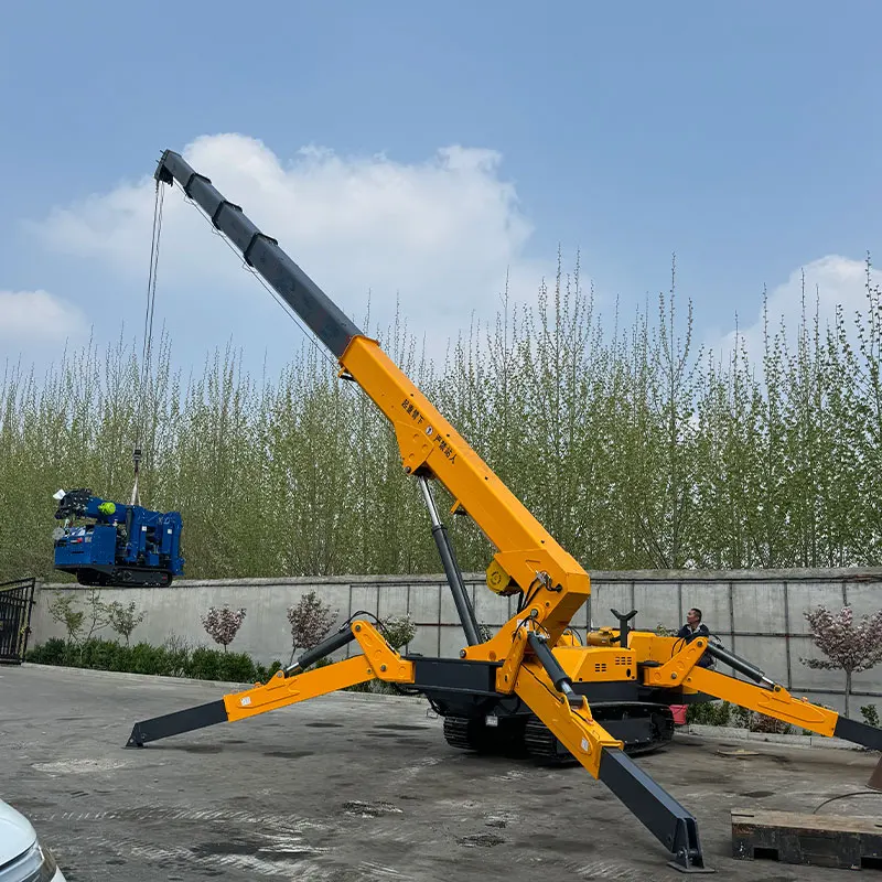 China Factory Supply 12 Ton Telescopic Boom Spider Lifting Crawler Crane Construction Farming Home Use Motor Pump Narrow Spaces