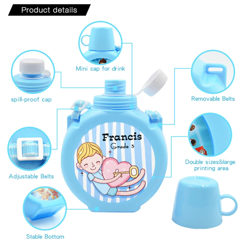 Personalized Colorful Plastic Kids Drinking Water Bottle Sublimation Blanks Plastic Water Bottle