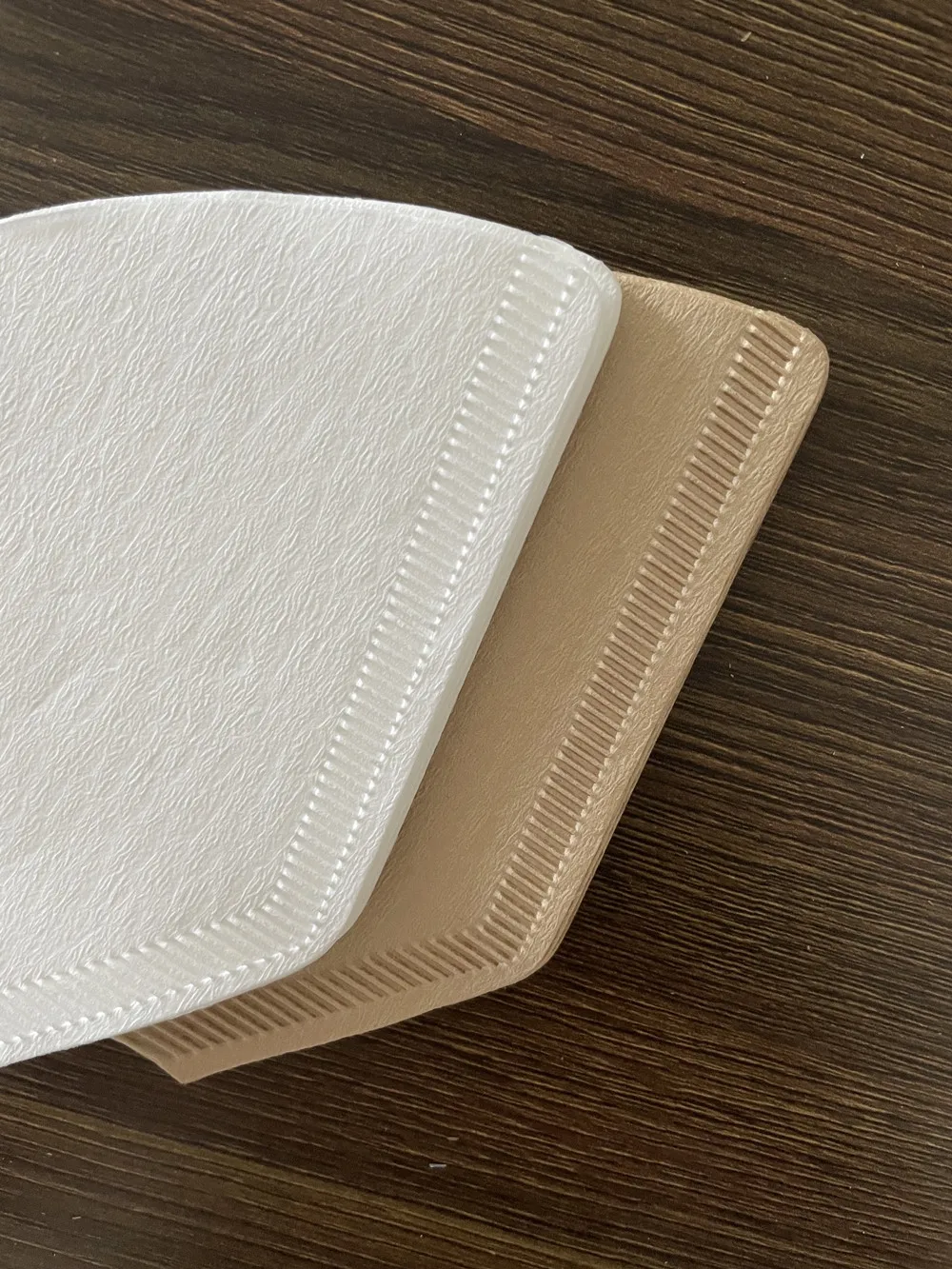 coffee filter paper con filter roll 101 fan shape white color