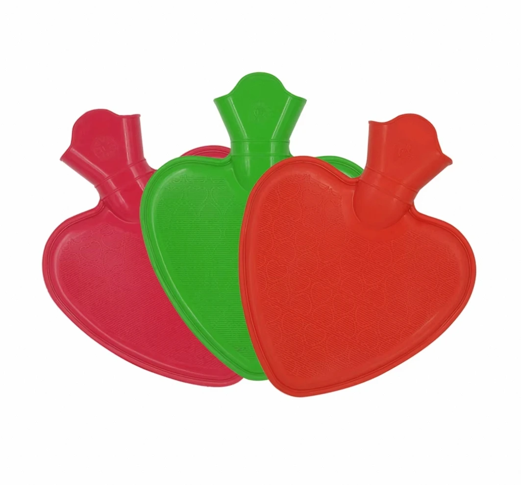 Mini Silicone Hot Water Bag Bottle for Winter 1000ml BS Heart Shaped Rubber