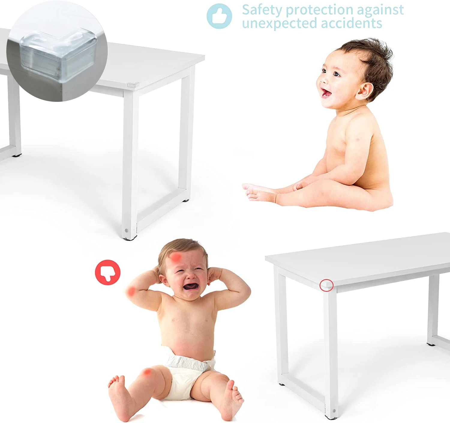 Wholesale Top Quality Fast Adhesive Baby Table Corners Protector Durable L Shape Pvc Safe Edge Guard Corner Protector