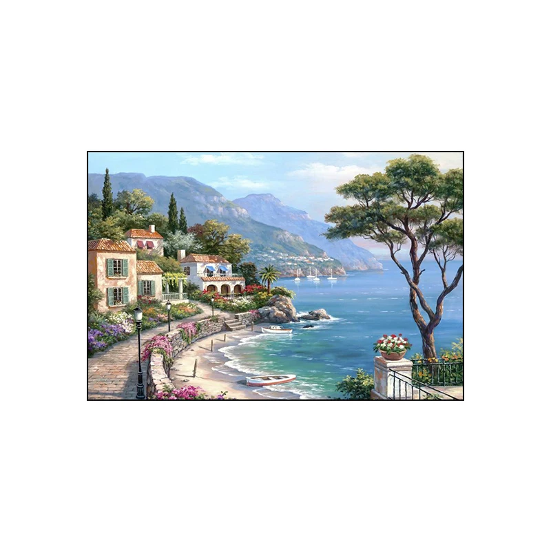Pastoral painting  By Numbers Frameless and Framed Chalet Digital Painting DIY Home Decor Pictures by numbers On Canvas