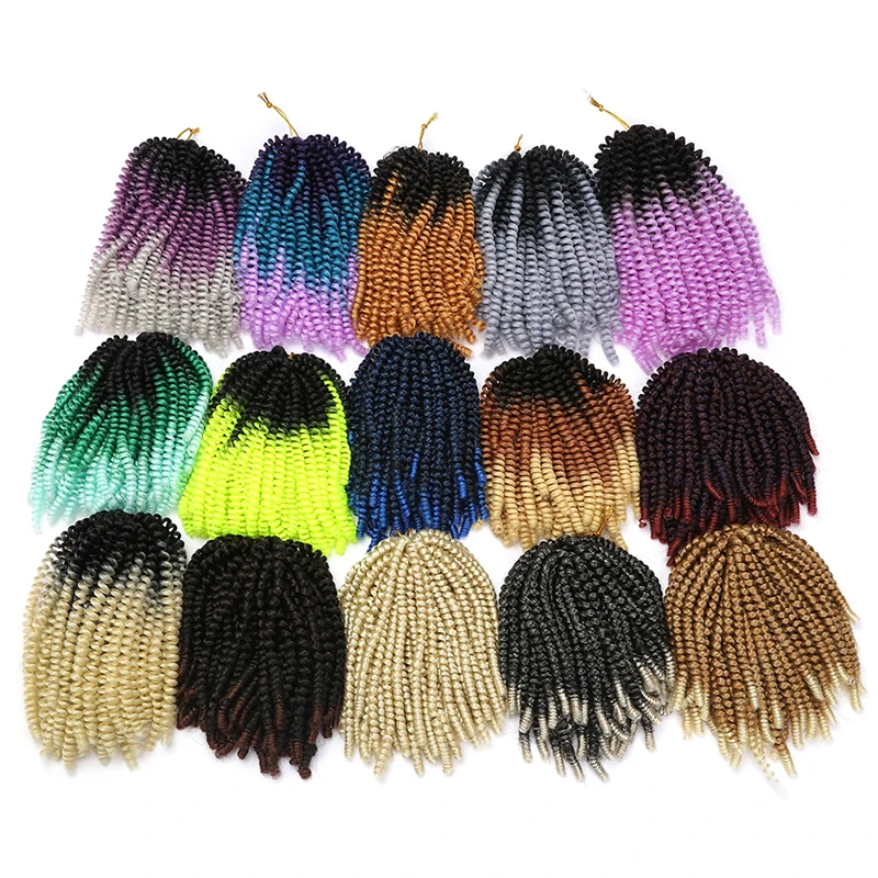 Spring Twist Braiding Hair Crochet Braids Synthetic Hair Extensions High Temperature Fiber Spring Twist Hair Support