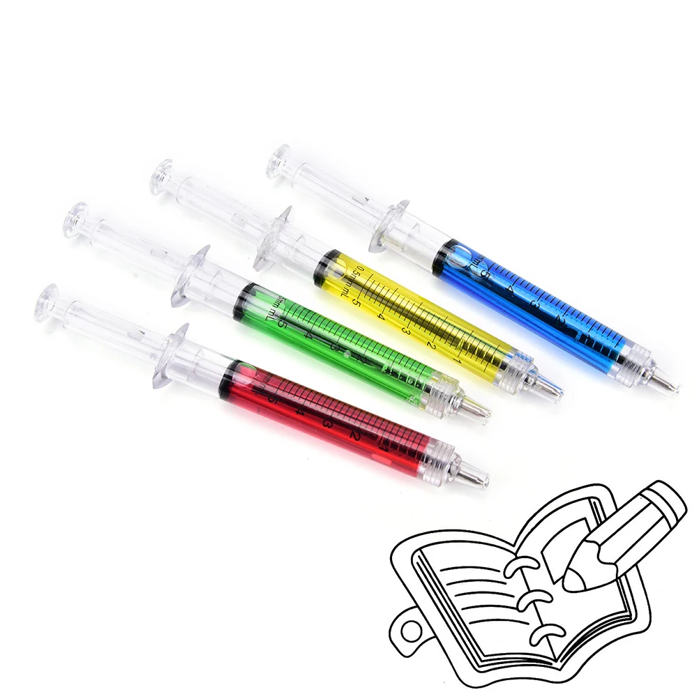 New Design Custom Children Novelty Liquid Syringe Pen Injection Plastic Ballpoint Pen
