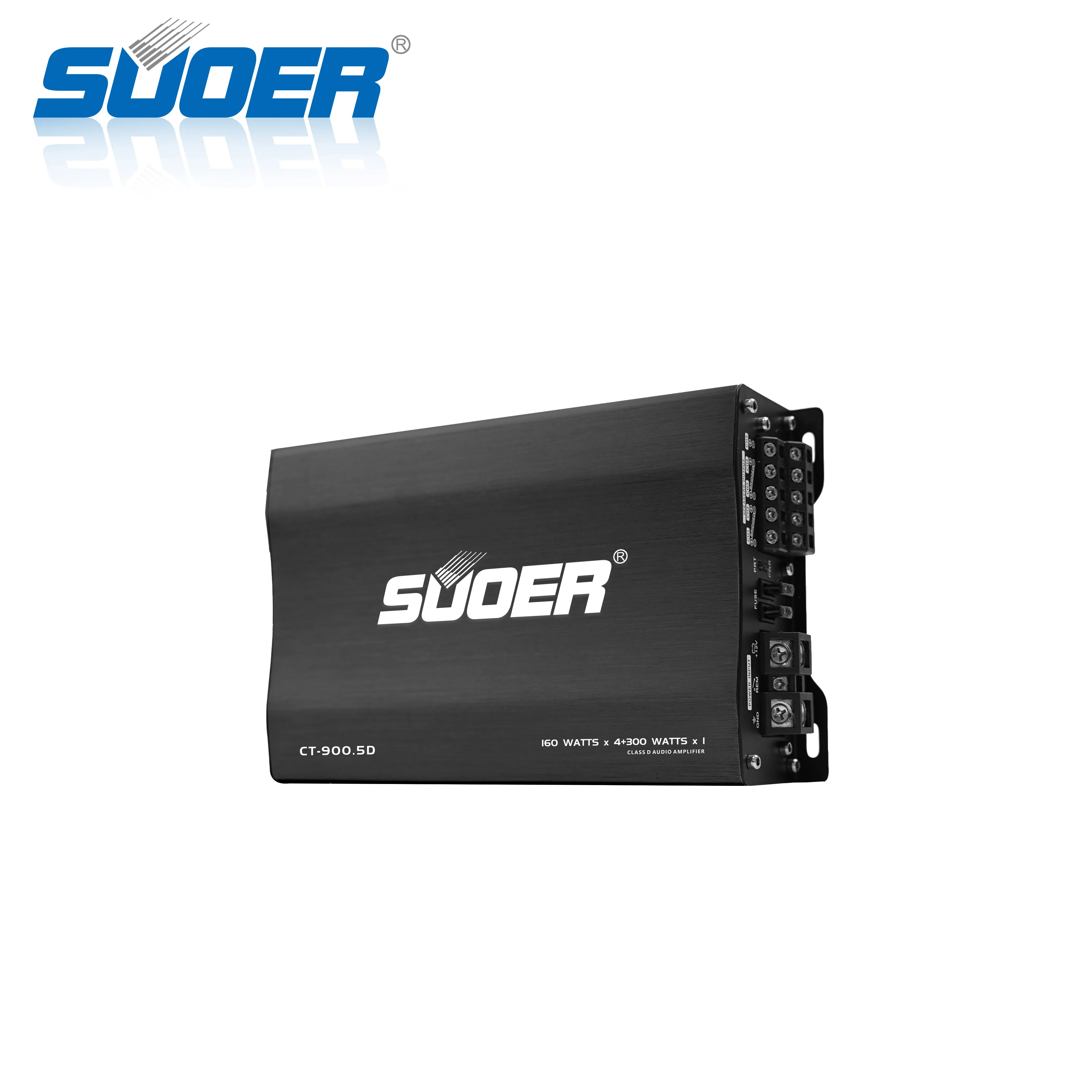 Suoer CT-900.5D-U car amp 5 channel super mini size 3000 watt car power amplifier full range class D car amp