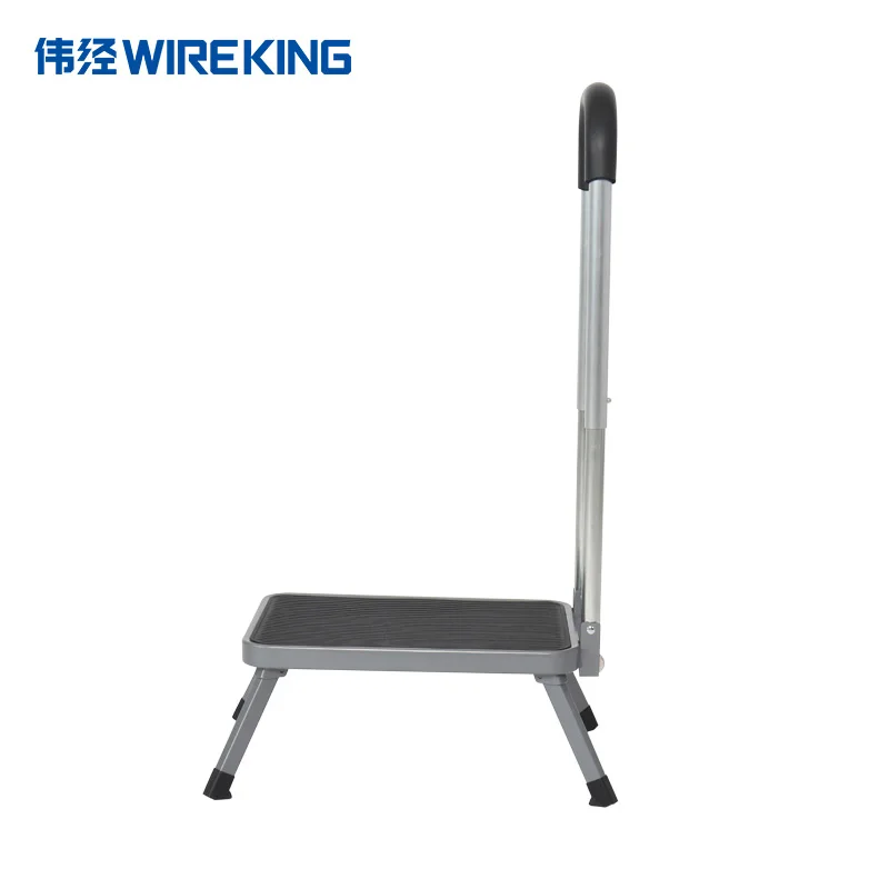 One step wide stepladder metal library  stair ladder kitchen children foot step stool with handle