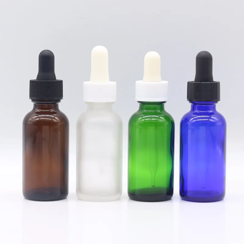 30ml 60ml 120ml Amber Glass Dropper Bottle 1 oz 2oz 4oz Boston Round Glass Essential Oil Bottle With Dropper For Essential oils