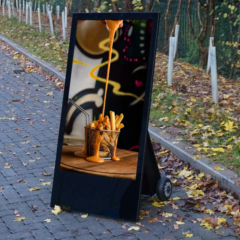 battery powered outdoor lcd digital signage player outdoor digital signage on wheels 55inch outdoor digital signage