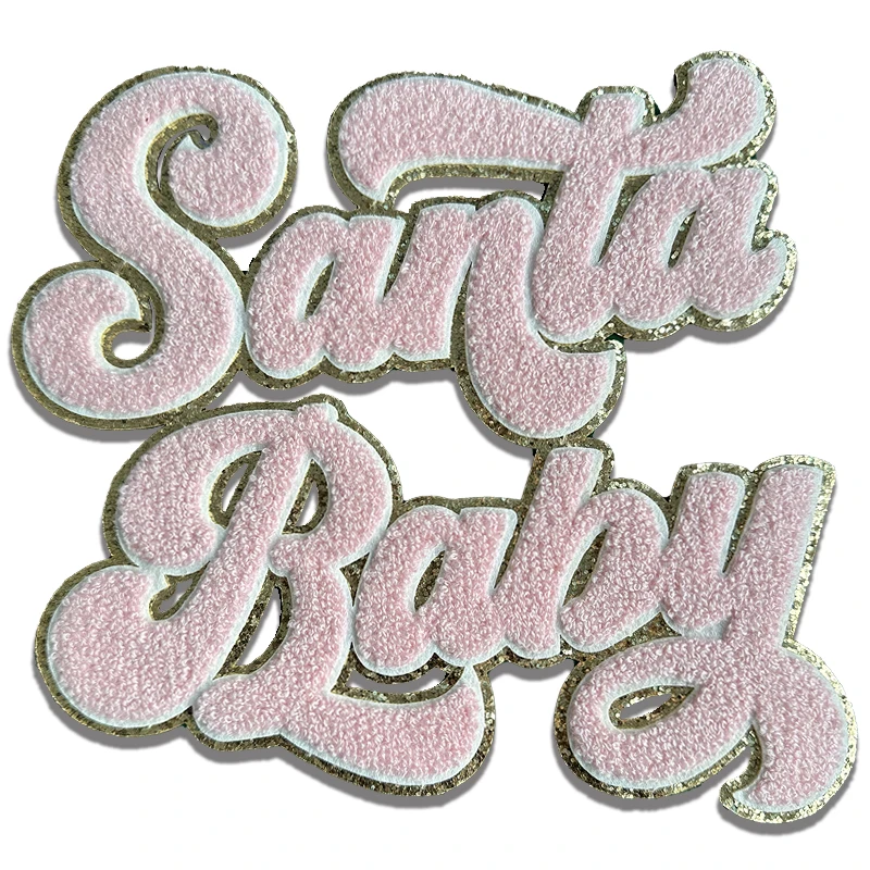 New style custom football patch letter chenille patches iron on for clothing jackets diy logo Embroidery Embroidered