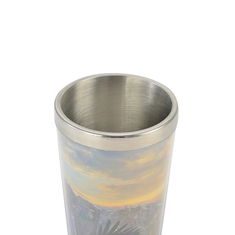 Sublimation Blanks Promotional Cheap Price Custom Design PP Lid Metal Big Fancy Cute Cartoon Water Cup