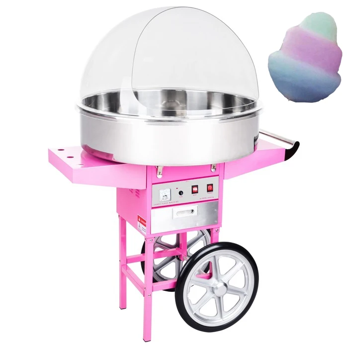 Professional Commercial Electric Cotton Candy Floss Vending Making Machine with Cart