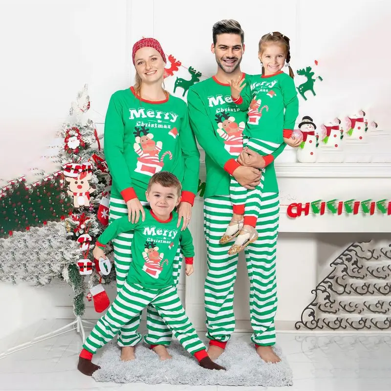 Custom Family Christmas Ladies Kids Girls Pajama 2021 Wholesale Suppliers Women Long Sets Men Cotton