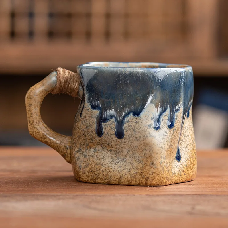 2024 New Arrival 300ml Kiln-Formed Mug Vintage Rough Pottery Coffee Mug for Drinking