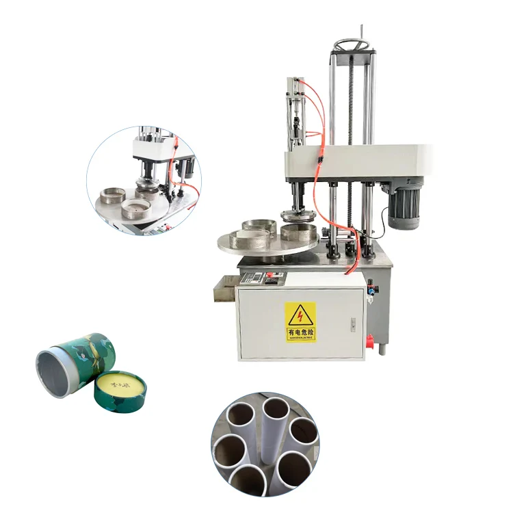 High Speed Servo Motor Control Vertical Paper Tube Core Can Round Box Curling Crimping Machine For Paper Tea Can