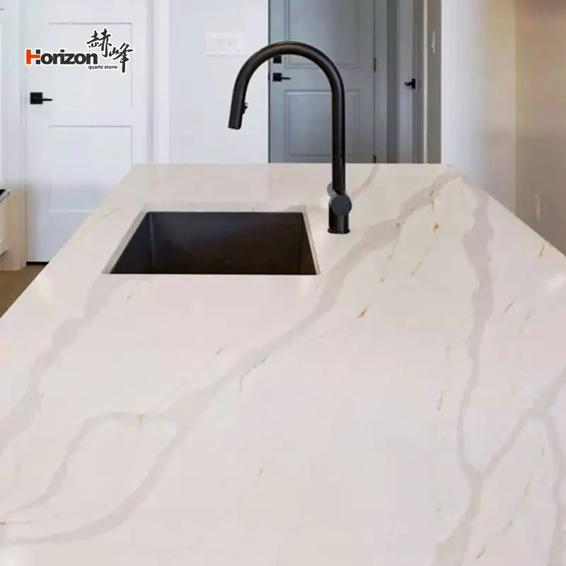 Horizon misty grey quartz stone china wholesale modern quartz stone white quartz wall cladding stone