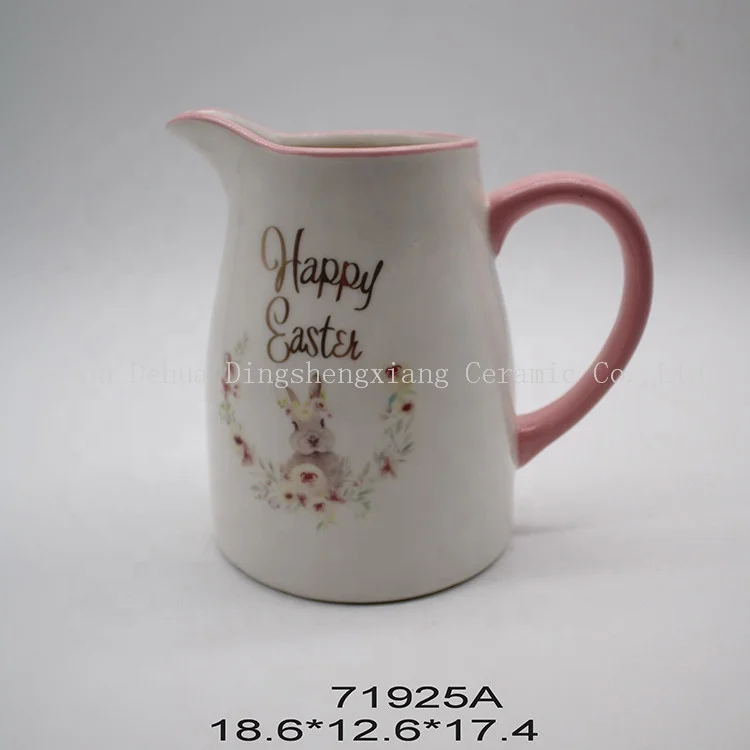 Best Quality Happy Easter Decoration Teapot Set Ceramic Water Coffee Tea Pot