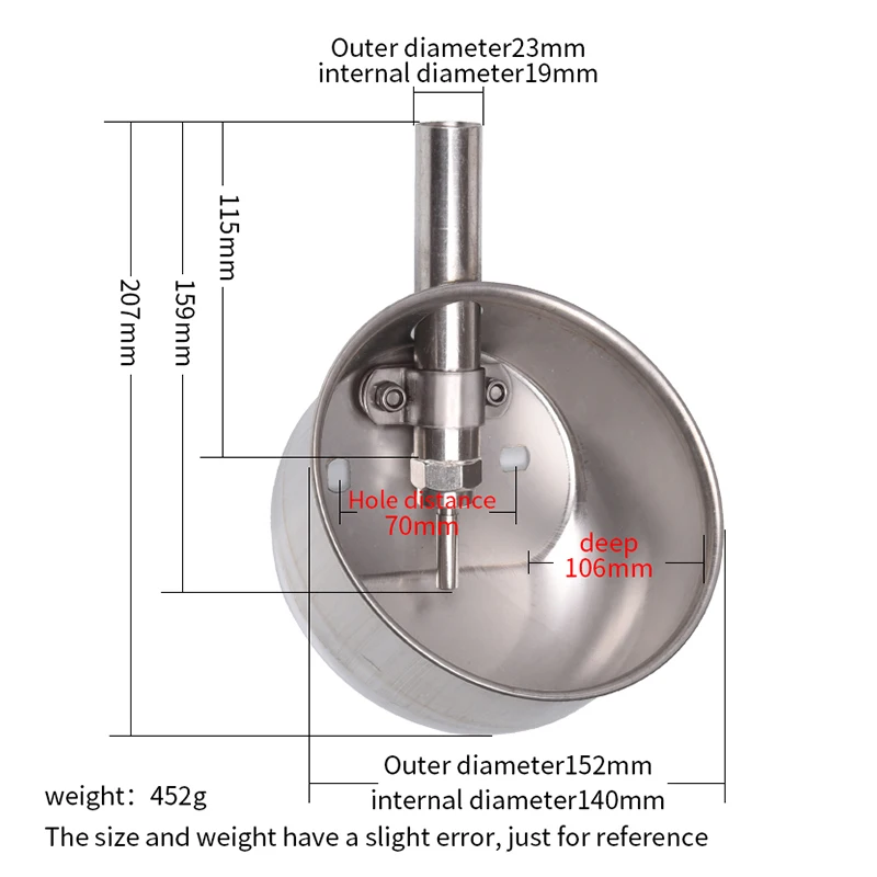 Поилка из нержавеющей стали для свиней, утолщенный автоматический питьевой фонтан для свиней, оборудование для фермы, 304