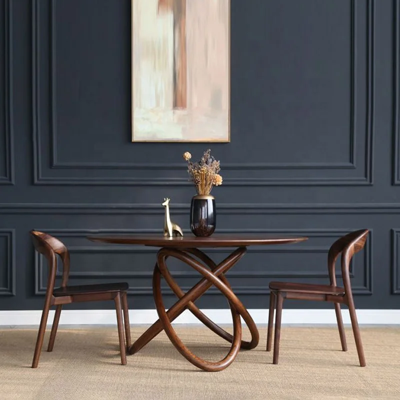 Modern Design Wooden Dining Room Furniture Luxury Creative Classical Round Dining Table