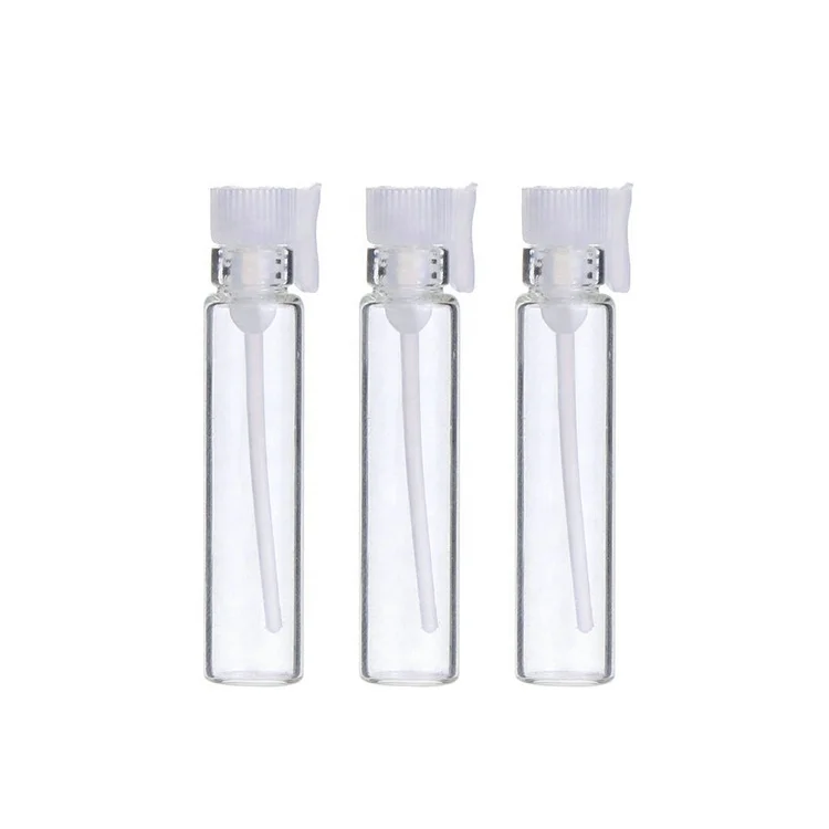 1ml 2ml 3ml Glass Sample Mini Test Essential Oil Perfume Bottles Vials With Plastic Sticks