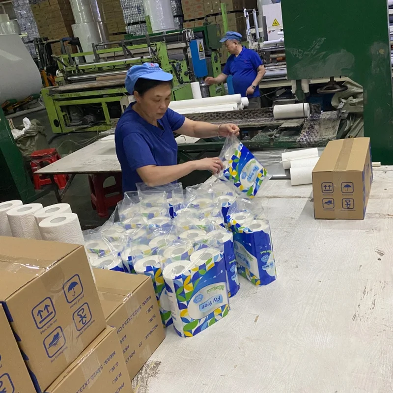 High Quality Wood Pulp Ultra Absorbent Disposable Home Use Kitchen Cleaning Paper Towel Roll 2ply