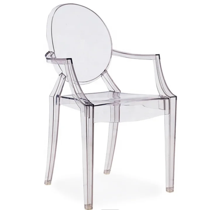 Modern transparent dining chair with multiple color customization Louis Ghost chair Wedding chair