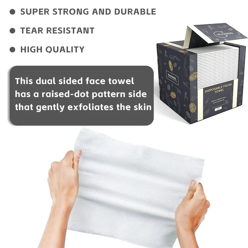 Cotton Facial Dry Wipes 100 Count Deeply Cleansing Disposable Face Towel Cotton Tissue